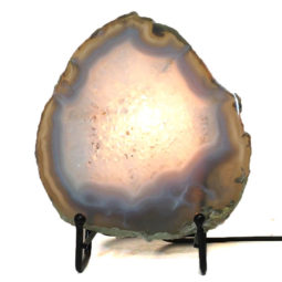 Natural Sliced Brazilian Crystal Agate Lamp S782 | Himalayan Salt Factory
