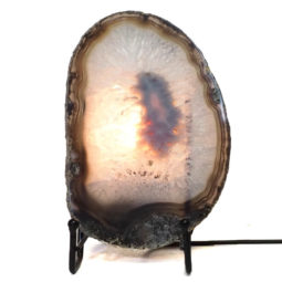 Natural Sliced Brazilian Crystal Agate Lamp S784 | Himalayan Salt Factory