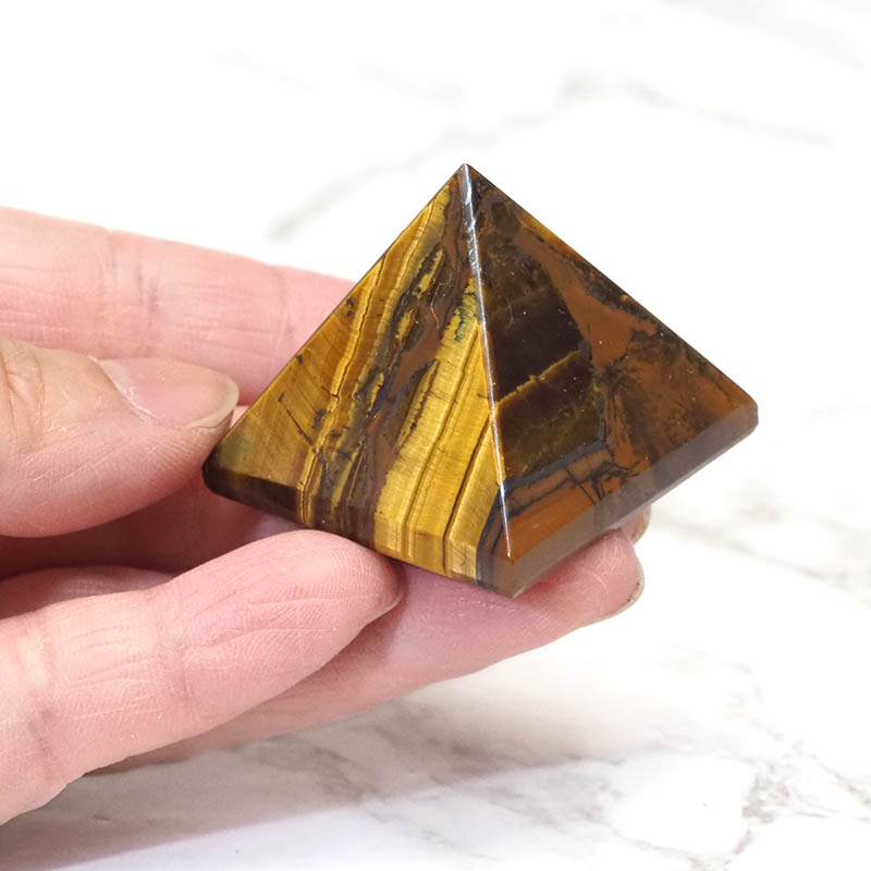 Tiger Eye Pyramid - Small 4 Tiger Eye Pyramid - Small | Himalayan Salt Factory