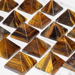 Tiger Eye Pyramid - Small 7 Tiger Eye Pyramid - Small | Himalayan Salt Factory