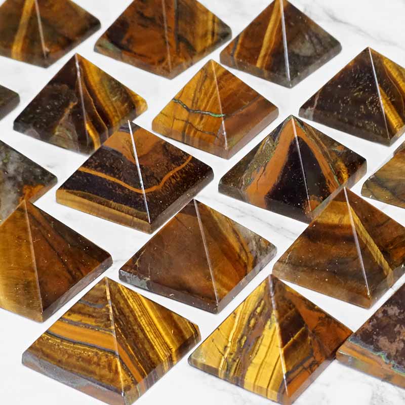 Tiger Eye Pyramid - Small 5 Tiger Eye Pyramid - Small | Himalayan Salt Factory
