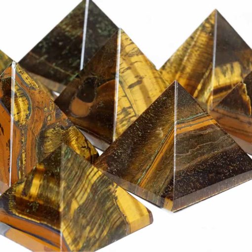 Tiger Eye Pyramid – Large | Himalayan Salt Factory