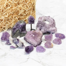 Amethyst Crystal Box Gift Set | Himalayan Salt Factory