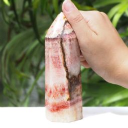 Multicolored Calcite Terminated point J1515 | Himalayan Salt Factory