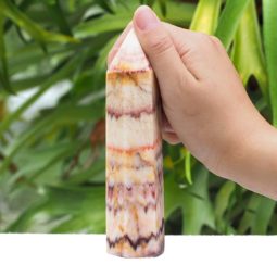 Multicolored Calcite Terminated point J1516 | Himalayan Salt Factory