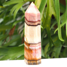 Multicolored Calcite Terminated point J1517 | Himalayan Salt Factory