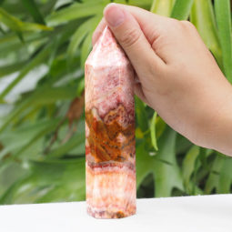 Multicolored Calcite Terminated point J1518 | Himalayan Salt Factory