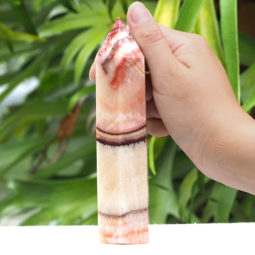 Multicolored Calcite Terminated point J1520 | Himalayan Salt Factory