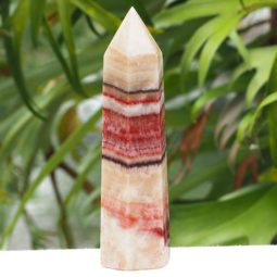 Multicolored Calcite Terminated point J1523 | Himalayan Salt Factory