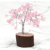 Rose Quartz Mini Gemstone Tree With Timber Base | Himalayan Salt Factory