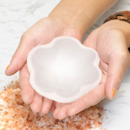 Selenite Flower Bowl 5 Selenite Flower Bowl | Himalayan Salt Factory