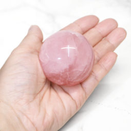 0.3kg Rose Quart Polished Sphere | Himalayan Salt Factory