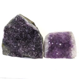 Amethyst Crystal Geode Specimen Set 2 Pieces J1554 | Himalayan Salt Factory