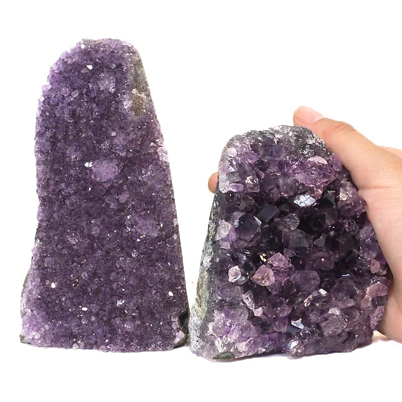 1.4kg Amethyst Crystal Geode Specimen Set 2 Pieces J1555 4 Amethyst Crystal Geode Specimen Set 2 Pieces J1555 | Himalayan Salt Factory