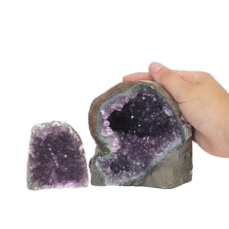 1.14kg Amethyst Crystal Geode Specimen Set 2 Pieces J1557 4 Amethyst Crystal Geode Specimen Set 2 Pieces J1557 | Himalayan Salt Factory
