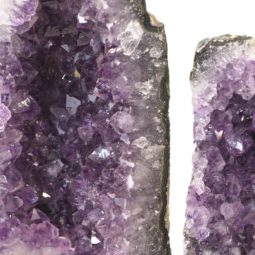 Amethyst Crystal Geode Specimen Set 2 Pieces J1558 | Himalayan Salt Factory
