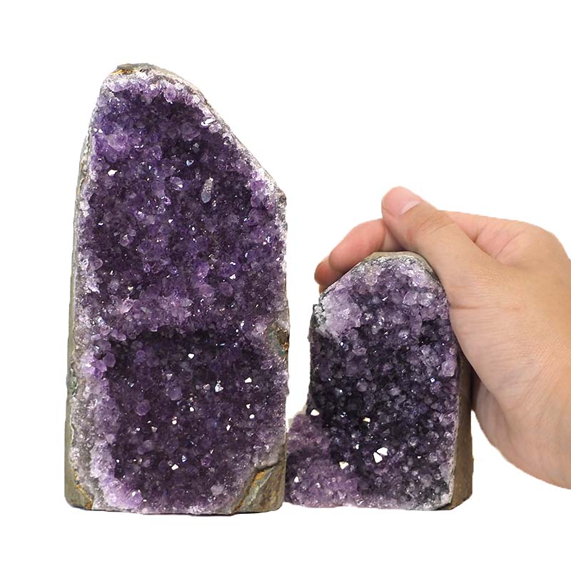 1.43kg Amethyst Crystal Geode Specimen Set 2 Pieces J1562 4 Amethyst Crystal Geode Specimen Set 2 Pieces J1562 | Himalayan Salt Factory