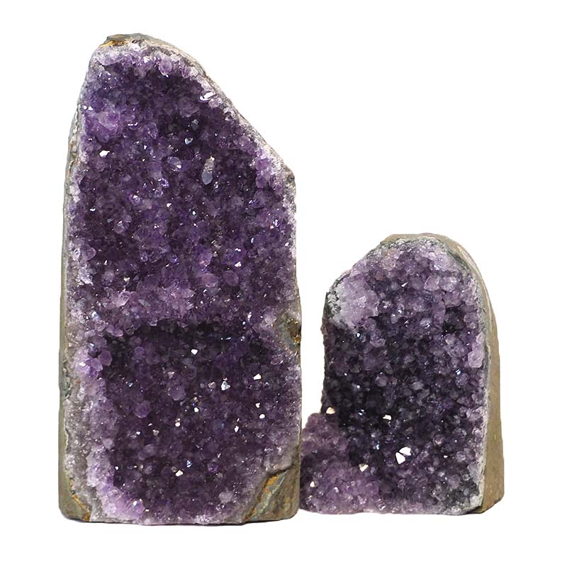 1.43kg Amethyst Crystal Geode Specimen Set 2 Pieces J1562 3 Amethyst Crystal Geode Specimen Set 2 Pieces J1562 | Himalayan Salt Factory