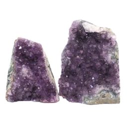 Amethyst Crystal Geode Specimen Set 2 Pieces J1564 | Himalayan Salt Factory