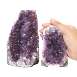 1.48kg Amethyst Crystal Geode Specimen Set 2 Pieces J1566 7 Amethyst Crystal Geode Specimen Set 2 Pieces J1566 | Himalayan Salt Factory
