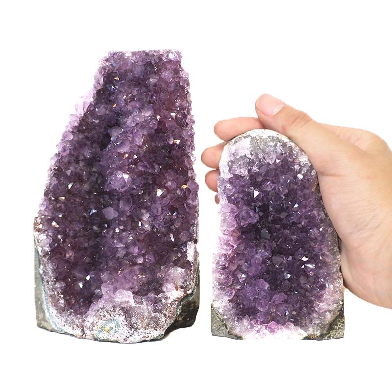 1.48kg Amethyst Crystal Geode Specimen Set 2 Pieces J1566 5 Amethyst Crystal Geode Specimen Set 2 Pieces J1566 | Himalayan Salt Factory
