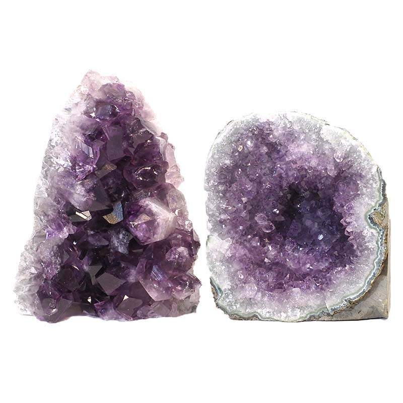 2.57kg Amethyst Crystal Geode Specimen Set 2 Pieces J1571 3 Amethyst Crystal Geode Specimen Set 2 Pieces J1571 | Himalayan Salt Factory