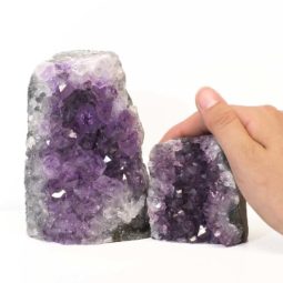 Amethyst Crystal Geode Specimen Set 2 Pieces J1572 | Himalayan Salt Factory