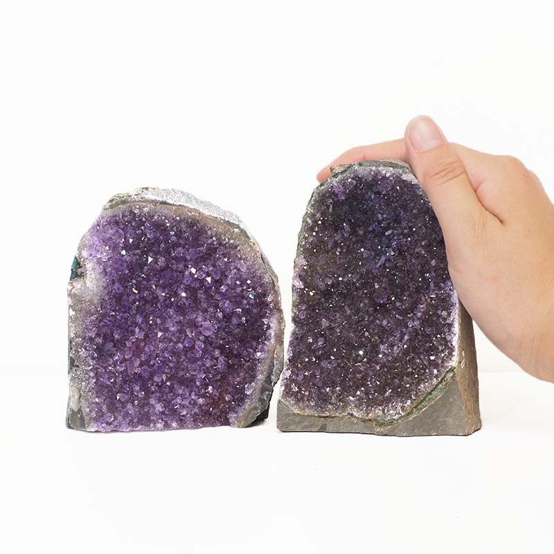 1.21kg Amethyst Crystal Geode Specimen Set 2 Pieces J1573 5 Amethyst Crystal Geode Specimen Set 2 Pieces J1573 | Himalayan Salt Factory