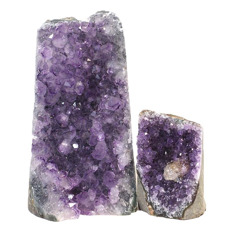 1.74kg Amethyst Crystal Geode Specimen Set 2 Pieces J1574 3 Amethyst Crystal Geode Specimen Set 2 Pieces J1574 | Himalayan Salt Factory
