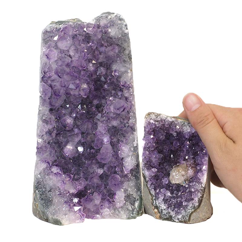 1.74kg Amethyst Crystal Geode Specimen Set 2 Pieces J1574 5 Amethyst Crystal Geode Specimen Set 2 Pieces J1574 | Himalayan Salt Factory