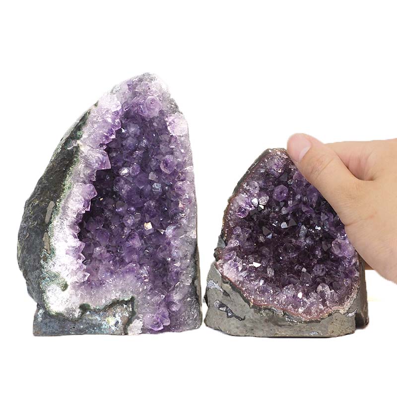 1.42kg Amethyst Crystal Geode Specimen Set 2 Pieces J1580 4 Amethyst Crystal Geode Specimen Set 2 Pieces J1580 | Himalayan Salt Factory