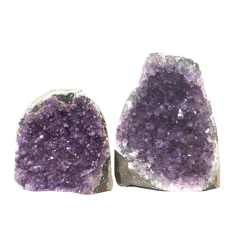1.24kg Amethyst Crystal Geode Specimen Set 2 Pieces J1582 3 Amethyst Crystal Geode Specimen Set 2 Pieces J1582 | Himalayan Salt Factory
