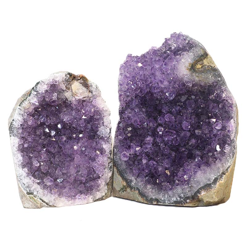 1.69kg Amethyst Crystal Geode Specimen Set 2 Pieces J1583 3 Amethyst Crystal Geode Specimen Set 2 Pieces J1583 | Himalayan Salt Factory