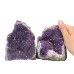 1.45kg Amethyst Crystal Geode Specimen Set 2 Pieces J1584 6 Amethyst Crystal Geode Specimen Set 2 Pieces J1584 | Himalayan Salt Factory