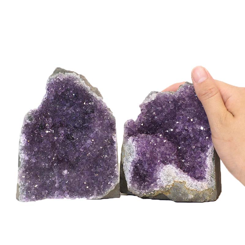 1.45kg Amethyst Crystal Geode Specimen Set 2 Pieces J1584 4 Amethyst Crystal Geode Specimen Set 2 Pieces J1584 | Himalayan Salt Factory