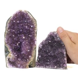 1.01kg Amethyst Crystal Geode Specimen Set 2 Pieces J1585 6 Amethyst Crystal Geode Specimen Set 2 Pieces J1585 | Himalayan Salt Factory