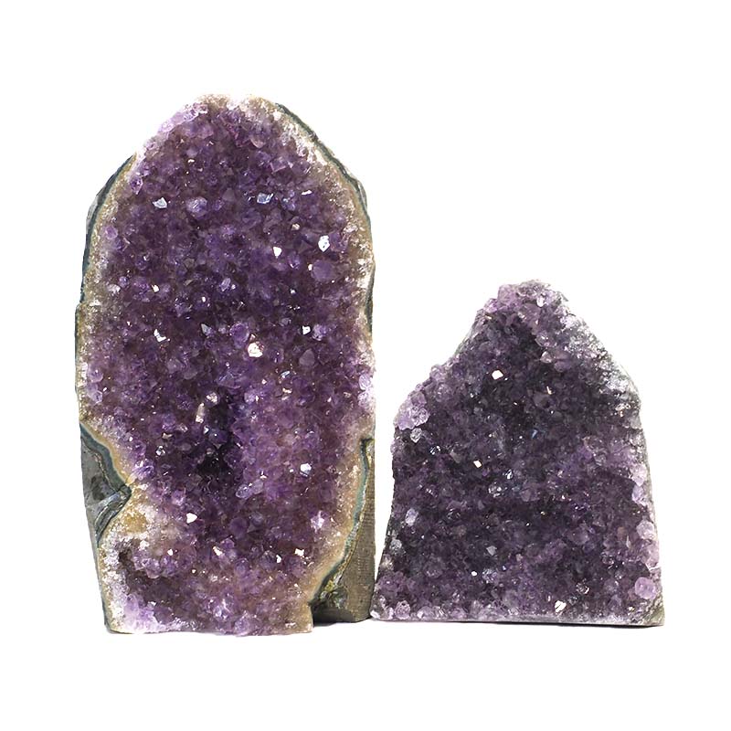 1.01kg Amethyst Crystal Geode Specimen Set 2 Pieces J1585 3 Amethyst Crystal Geode Specimen Set 2 Pieces J1585 | Himalayan Salt Factory