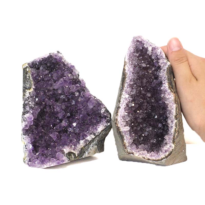 2kg Amethyst Crystal Geode Specimen Set 2 Pieces J1587 4 Amethyst Crystal Geode Specimen Set 2 Pieces J1586 | Himalayan Salt Factory