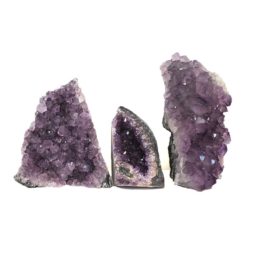 Amethyst Crystal Geode Specimen Set 2 Pieces J1589 | Himalayan Salt Factory