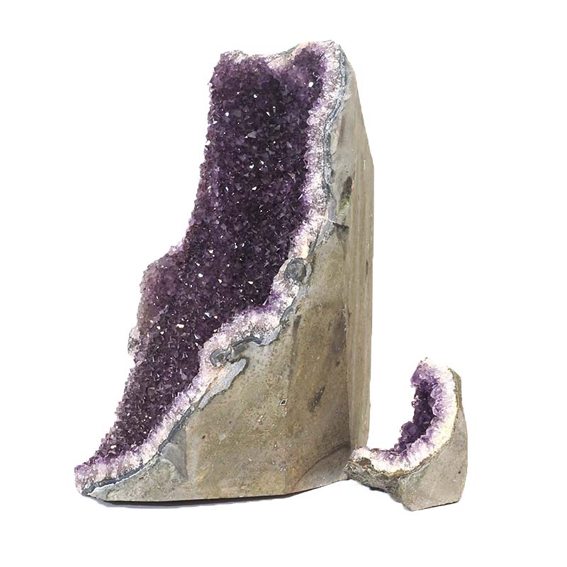 3.47kg Amethyst Crystal Geode Specimen Set 2 Pieces J1592 5 Amethyst Crystal Geode Specimen Set 2 Pieces J1592 | Himalayan Salt Factory