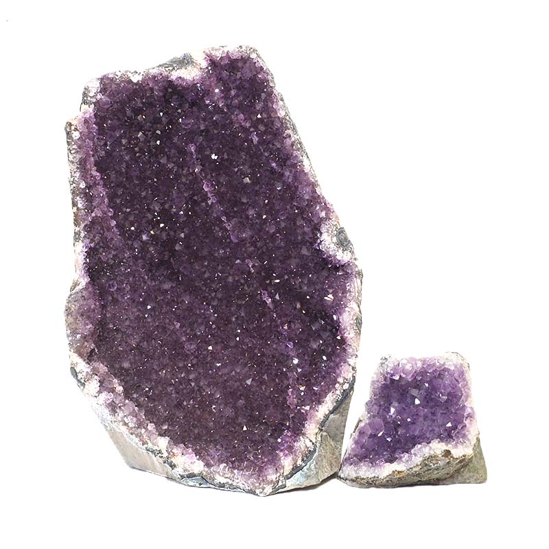 3.47kg Amethyst Crystal Geode Specimen Set 2 Pieces J1592 3 Amethyst Crystal Geode Specimen Set 2 Pieces J1592 | Himalayan Salt Factory