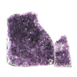 Amethyst Crystal Geode Specimen Set 2 Pieces J1593 | Himalayan Salt Factory