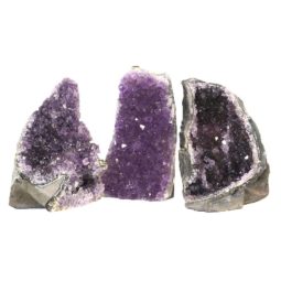Amethyst Crystal Geode Specimen Set 2 Pieces J1597 | Himalayan Salt Factory