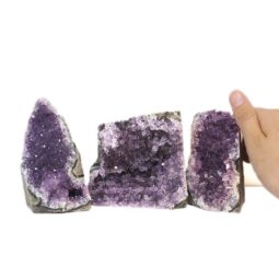 1.12kg Amethyst Crystal Geode Specimen Set 3 Pieces J1599 6 Amethyst Crystal Geode Specimen Set 2 Pieces J1599 | Himalayan Salt Factory