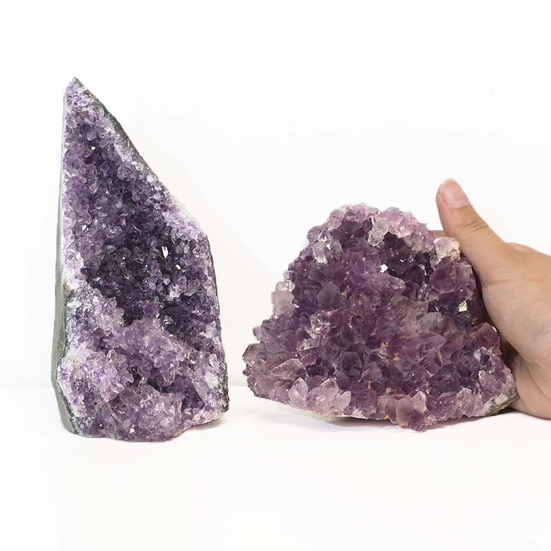 1.7kg Amethyst Crystal Geode Specimen Set 2 Pieces J1609 4 Amethyst Crystal Geode Specimen Set 2 Pieces J1609 | Himalayan Salt Factory