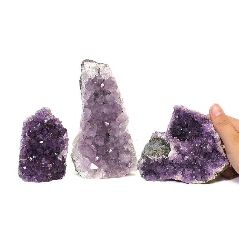 1.17kg Amethyst Crystal Geode Specimen Set 3 Pieces J1611 4 Amethyst Crystal Geode Specimen Set 2 Pieces J1611 | Himalayan Salt Factory