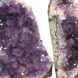 Amethyst Crystal Geode Specimen Set 2 Pieces J1613 | Himalayan Salt Factory