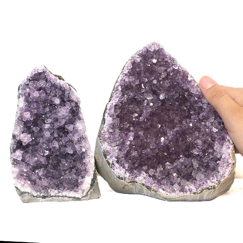 2.17kg Amethyst Crystal Geode Specimen Set 2 Pieces J1614 4 Amethyst Crystal Geode Specimen Set 2 Pieces J1614 | Himalayan Salt Factory