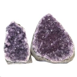 Amethyst Crystal Geode Specimen Set 2 Pieces J1614 | Himalayan Salt Factory