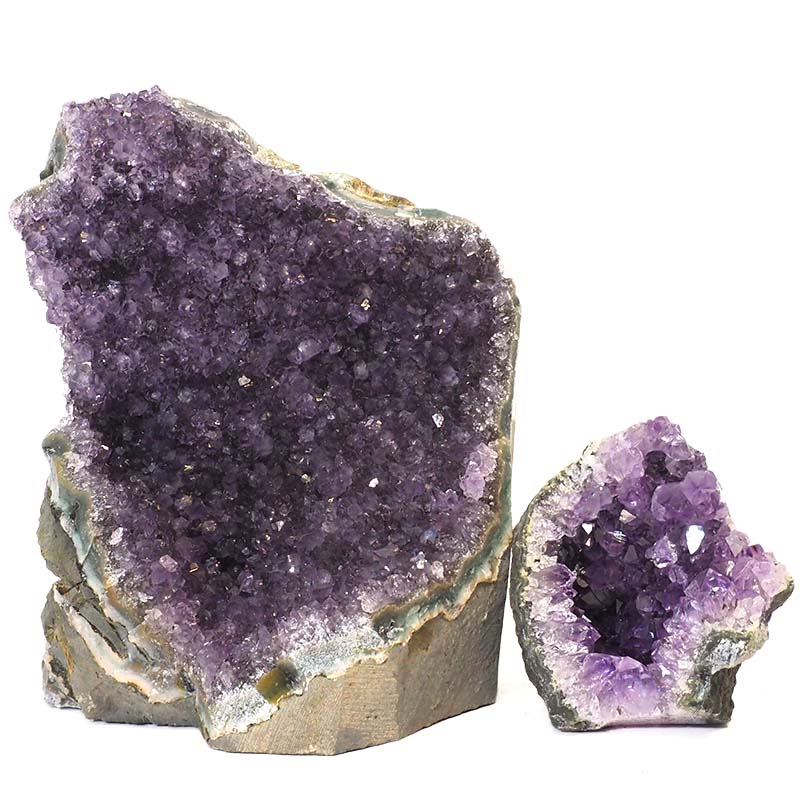 1.92kg Amethyst Crystal Geode Specimen Set 2 Pieces J1617 3 Amethyst Crystal Geode Specimen Set 2 Pieces J1617 | Himalayan Salt Factory